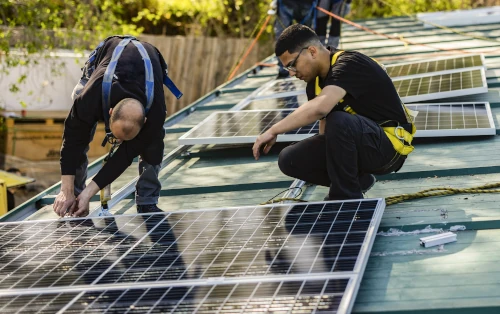 Sistema de energia solar instalado